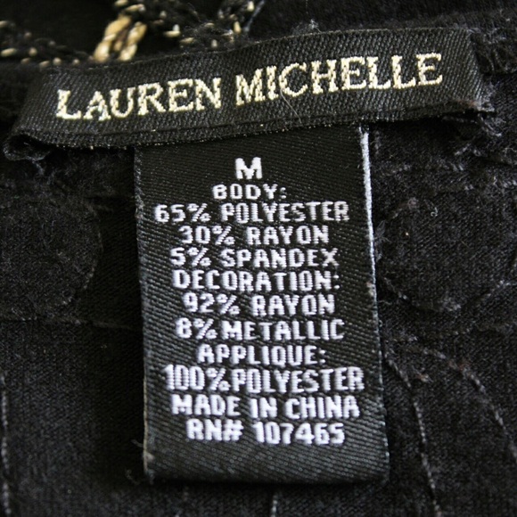 {Lauren Michelle} Black and Gold Top - Picture 6 of 7